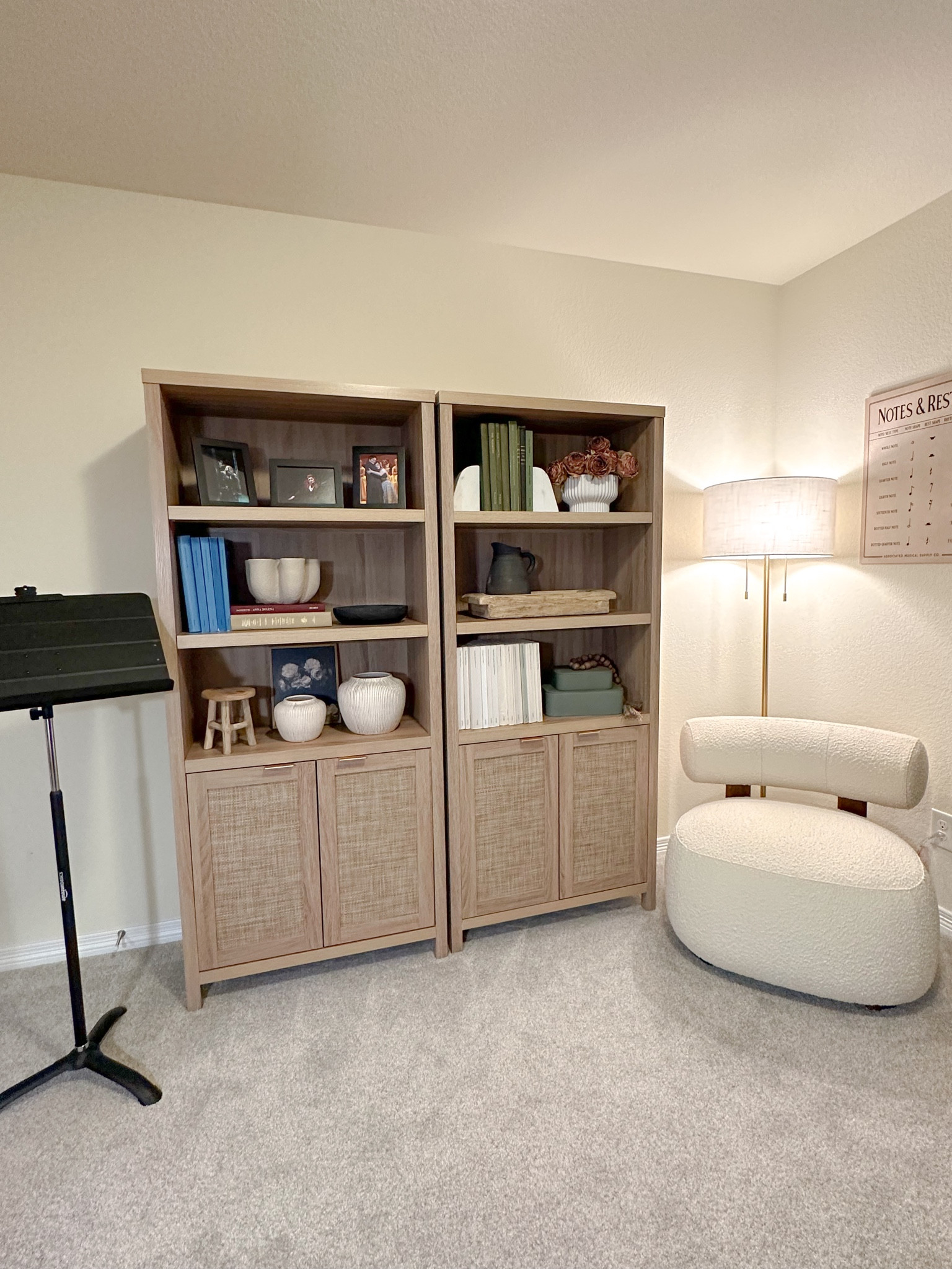 Loving my new bookshelves.  Stay tuned for the rest of the music room!  I have one more bookshelf to put together!  

#LTKHome #LTKBacktoSchool