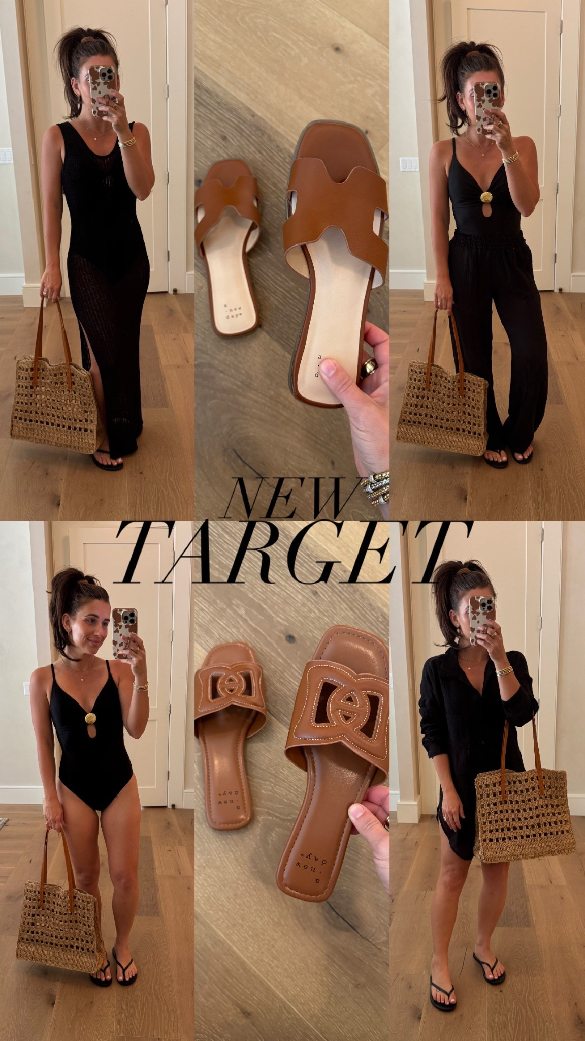 New target spring break 
Black one piece shell swimsuit small
Coverup pants size xs
Black coverup shirt dress size xs
Black maxi coverup size small
Beach tote bag
Sandals size 7




#LTKFindsUnder50 #LTKSaleAlert #LTKSwim