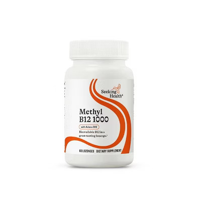 Seeking Health Methyl B12 1000, 1000 mcg (adenosylcobalamin + methylcobalamin) for Methylation, Homocysteine & MTHFR Support, 60 Vegan Lozenges | Target
