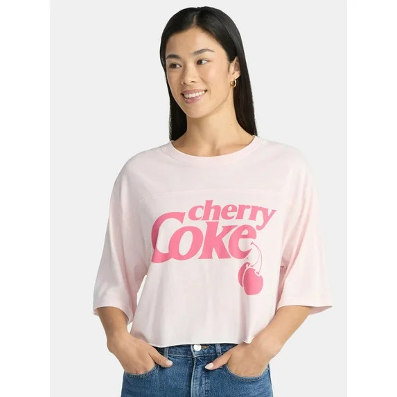 Coca-Cola Women's Cherry Coke Graphic Skimmer Tee, Sizes XXS-2XL | Walmart (US)