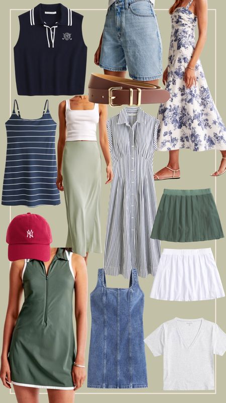 Abercrombie new arrivals - summer dresses, activewear, denim dress, hat, exercise skirts 

#LTKSeasonal #LTKStyleTip #LTKFitness
