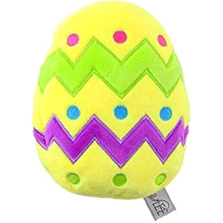 Midlee Plush Easter Egg Dog Toy with Squeaker (Yellow)-Large | Amazon (US)