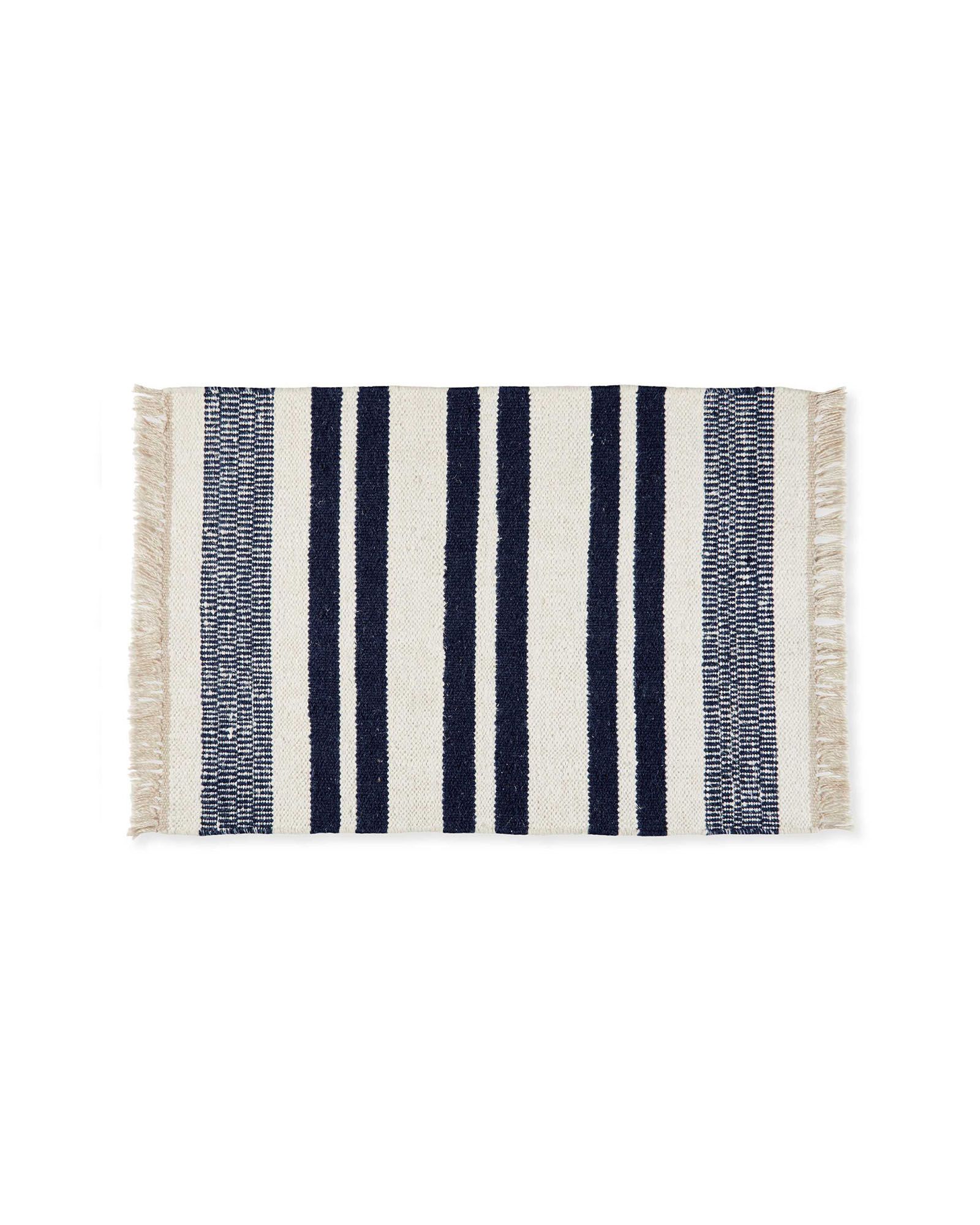 Linen Stripe Rug | Serena and Lily