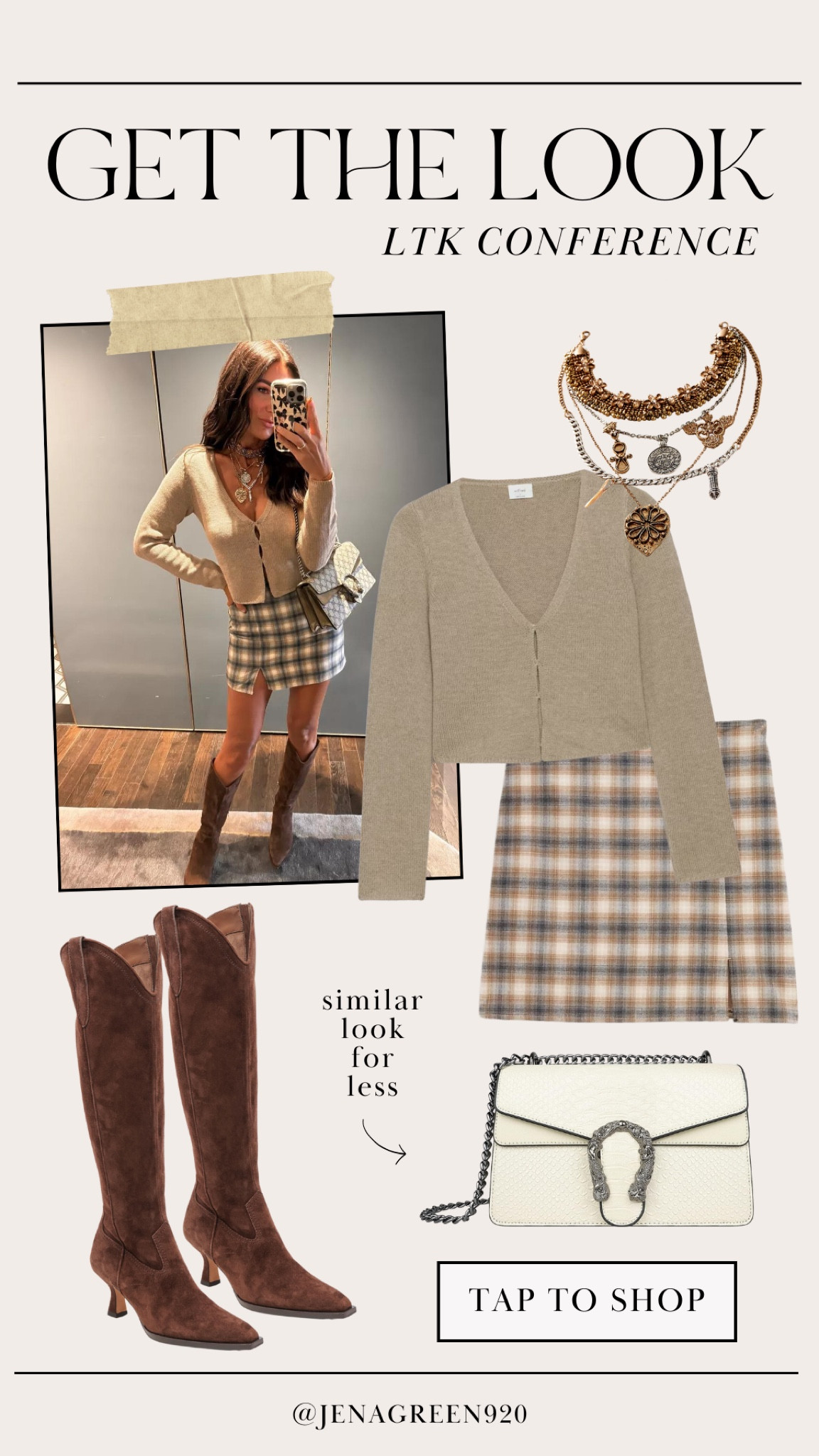 Get the Look | LTK Conference | Plaid Skirt | Cardigan Sweater 

#LTKStyleTip #LTKFindsUnder50 #LTKFindsUnder100