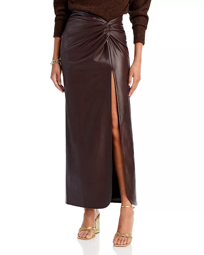 Carmela Twisted Faux Leather Skirt | Bloomingdale's (US)