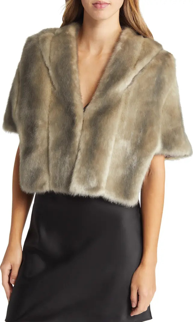 Eliza J Faux Fur Capelet | Nordstrom | Nordstrom