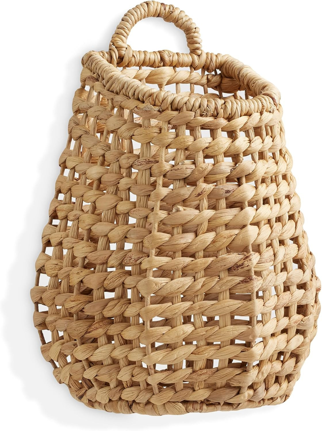 Casafield Open Weave Wall Hanging Basket for Plants and Flowers - Natural, Water Hyacinth Decorat... | Amazon (US)