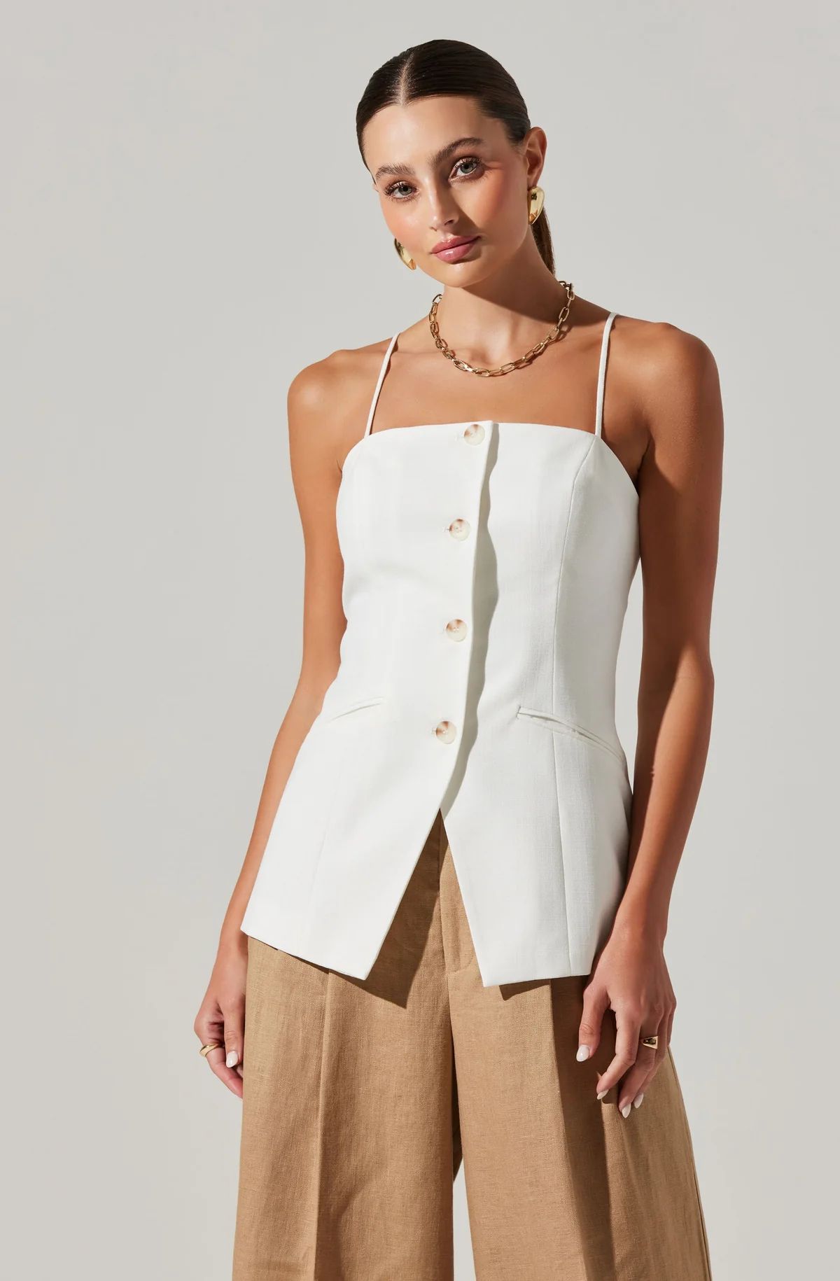 Nori Button Front Top | ASTR The Label (US)