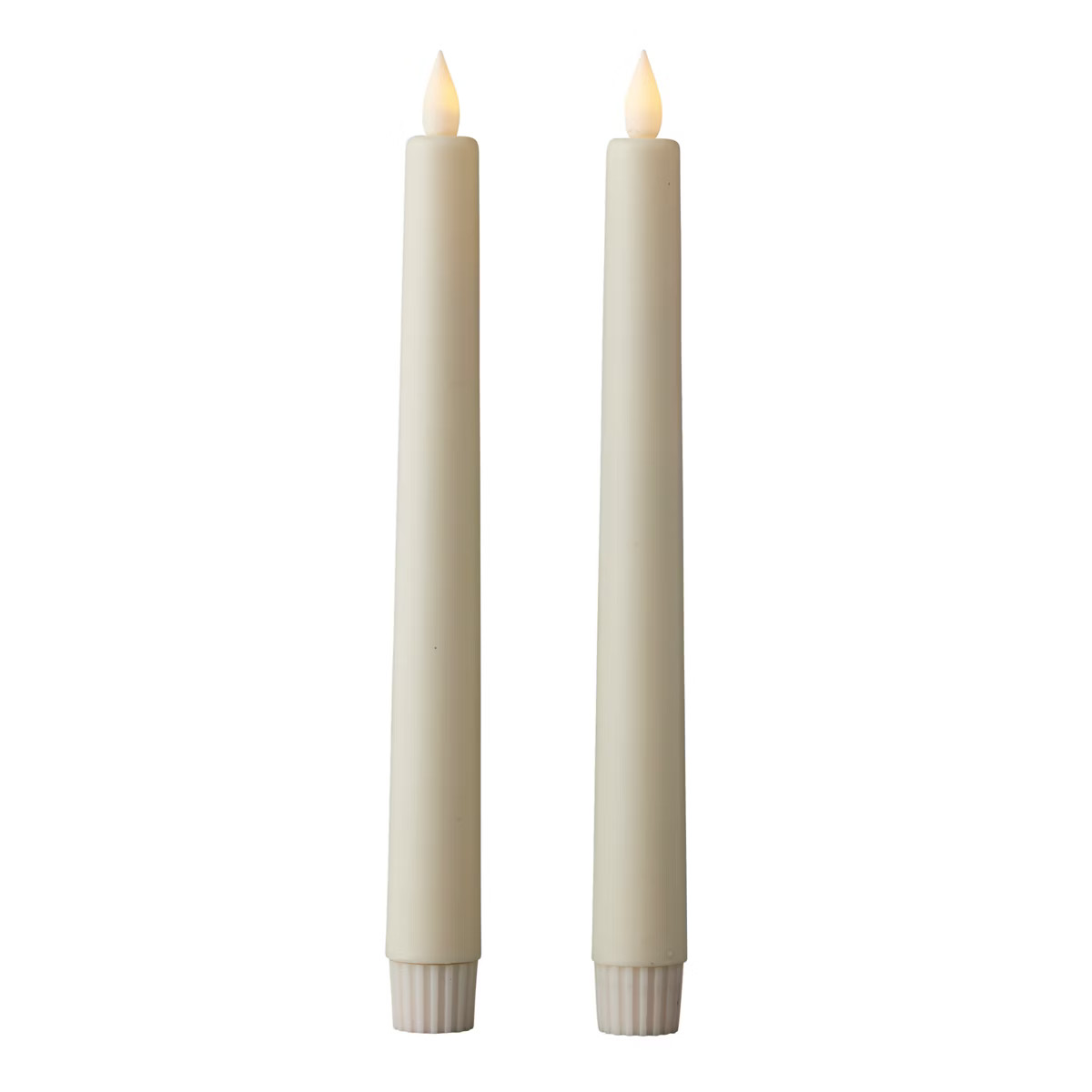 Seasonal LLC Sutton Fluted Motion Flameless Taper Candle | Target