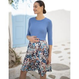 Animal Print Maternity & Nursing Dress with Knitted Top | Seraphine US