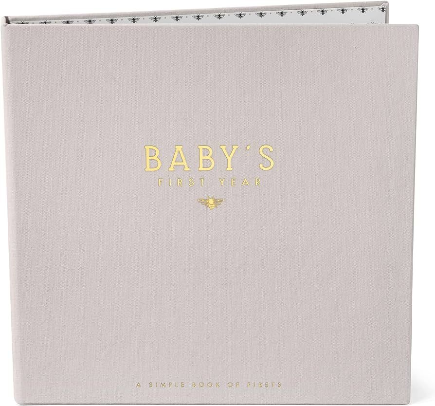 Lucy Darling Linen Covered Luxury Baby Memory Book - First Year Journal Album Photo Book To Captu... | Amazon (US)