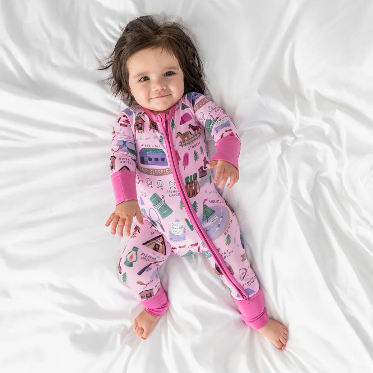 Pink Camp Sleepies Zippy | Little Sleepies