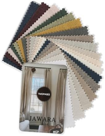 TWOPAGES Jawara Linen Cotton Curtain Fabric Sample Booklet | Amazon (US)