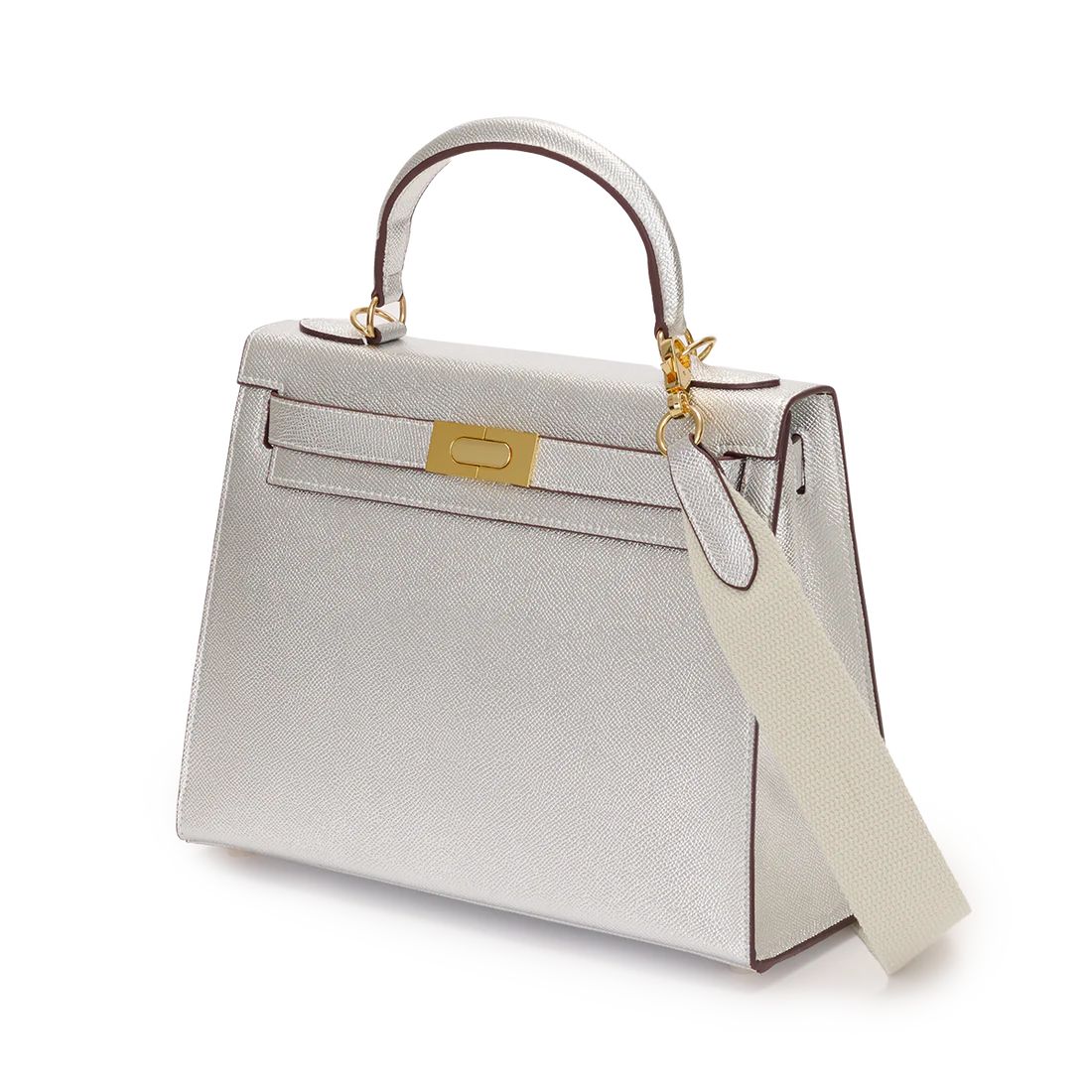 Supersize Evie Leather Bag Limited Silver | Lily and Bean