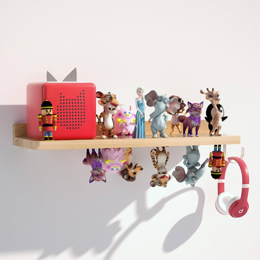 for Tonies Shelf Magnetic - Tonies Figure Organizer for Kids Room, Wooden Magnetic Display Shelf ... | Amazon (US)