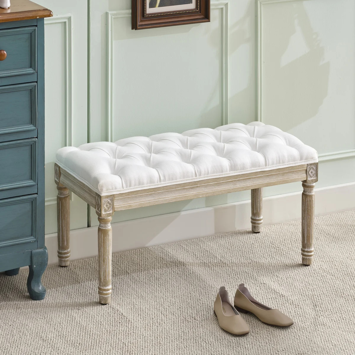 Boswick Linen Upholstered Bench | Wayfair North America