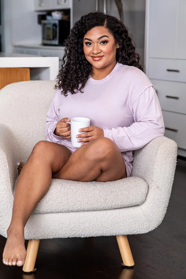 Take It Offline Pale Violet Lounge Set | Pink Lily