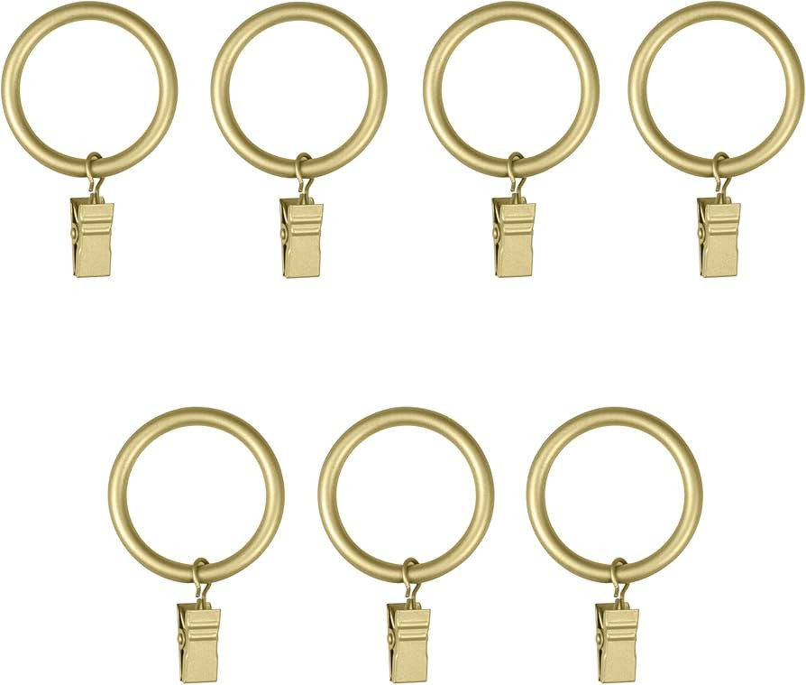 Umbra Cappa 1" Clip Rings, Set of 7, Brass | Amazon (US)