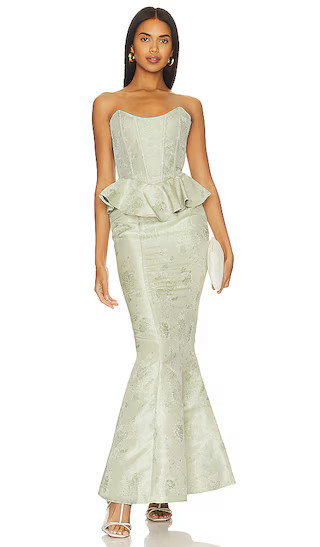 Waverly Dress in Sage Windsor Brocade | Revolve Clothing (Global)