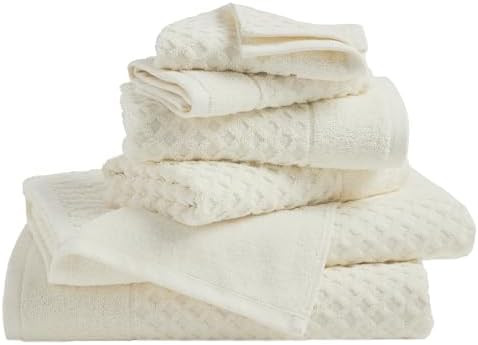 Great Bay Home Bath Towels - 100% Cotton 6 Piece Towel Set - Diamond Waffle Weave - Absorbent, Du... | Amazon (US)