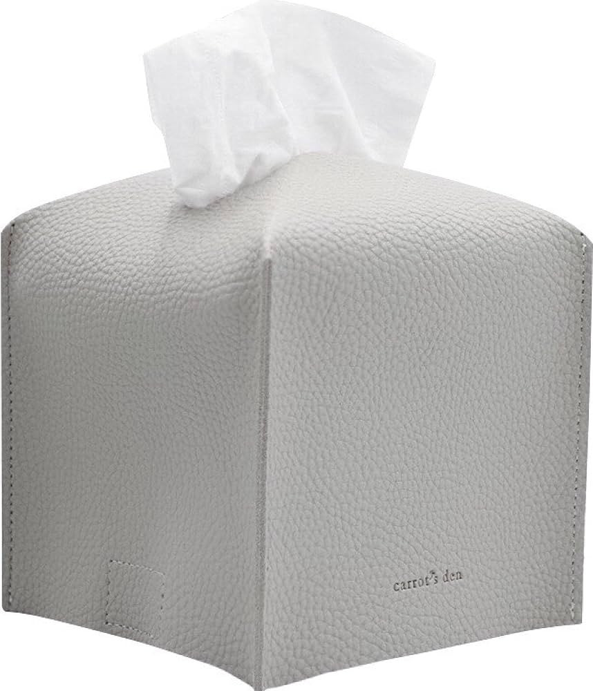 Tissue Box Cover Holder, Square with Bottom Belt by Carrot's Den - PU Leather Decorative Organize... | Amazon (US)