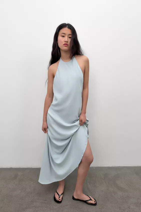 FLOWY HALTER DRESS | Zara US