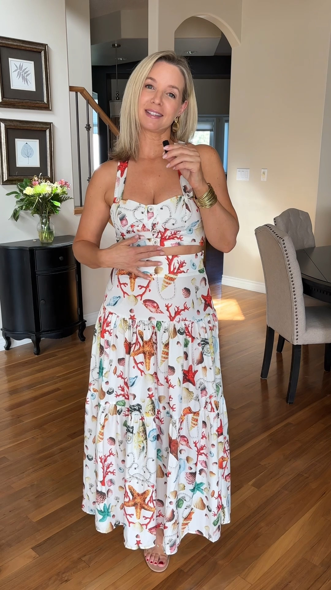 Resort wear - ocean theme

This is a really lightweight 2 piece set that can easily be worn separately. 

Beautiful for vacation!
I’m searing size M



#LTKSeasonal #LTKgrwm #LTKTravel