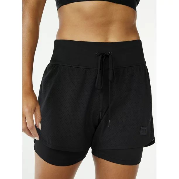 Love & Sports Women's Lined Running Shorts - Walmart.com | Walmart (US)