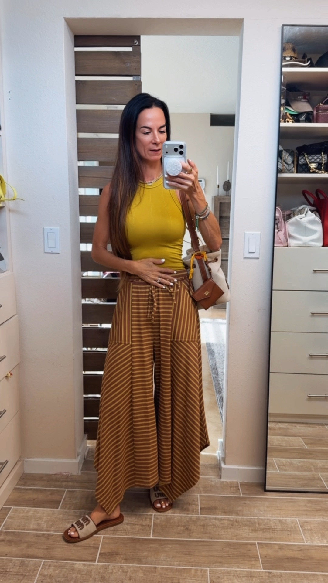 Birthday week is officially in full swing… which means beauty appointments, errands, last-minute prep, and trying to look somewhat put together while checking off a mile-long to-do list. 😅✨

Today’s uniform? These adorable Free People pants, my favorite fitted tank, Miu Miu slides, Miu Miu bag, and Tom Ford sunnies. Comfortable enough to tackle the day, cute enough to stop for lunch along the way.

Because if you’re turning 50 in a few days, every errand deserves a cute outfit. 💛🤎

#NicoleColeeStyle #OOTD #FreePeopleStyle #Over40Style #BirthdayWeek

#LTKdayinmylife #LTKgrwm #LTKootd