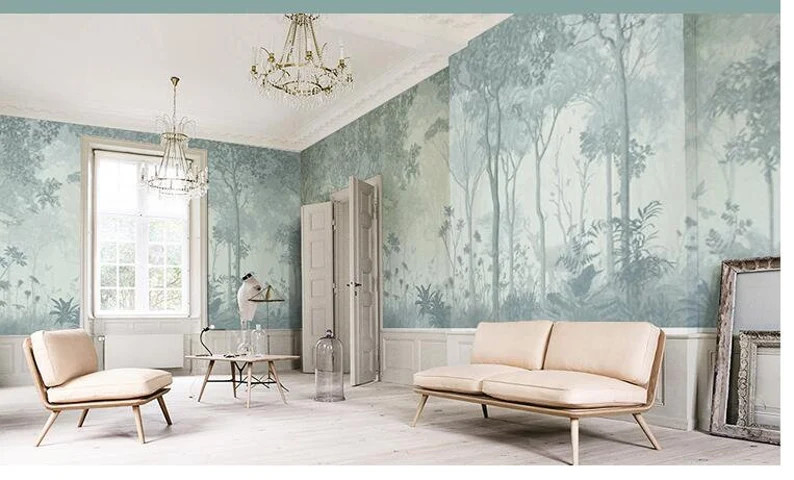 Oil Painting Abstract Forest Scenic Wallpaper Wall Mural | Etsy | Etsy (US)