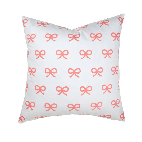 Coral Bows Pillow | Caitlin Wilson Design