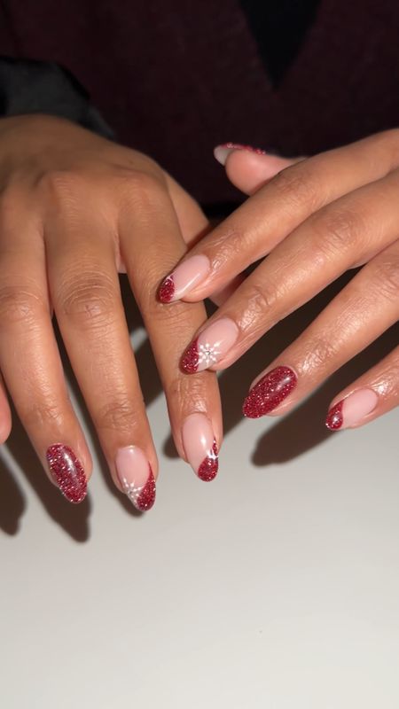 nails 4 my friend!! tutorial on TT and IG ♥️ #nails #gelnails #glitternails