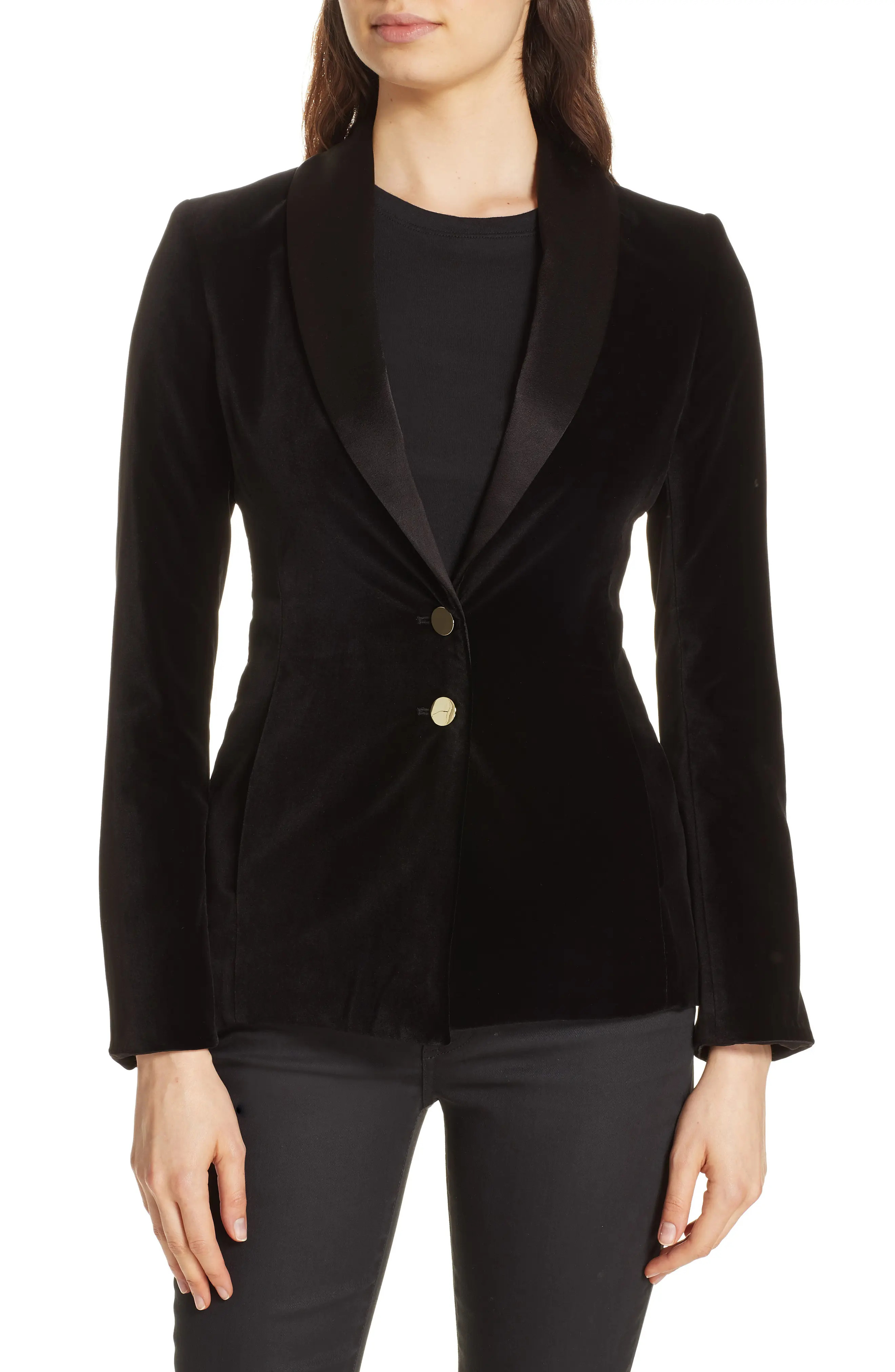 Alice + Olivia Vance Velvet Blazer | Nordstrom