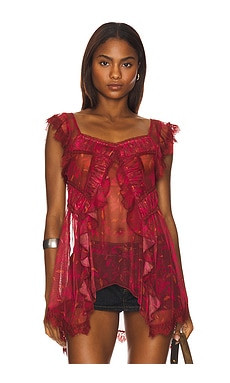 Free People x REVOLVE Ivie Tunic in Bordeaux Combo from Revolve.com | Revolve Clothing (Global)