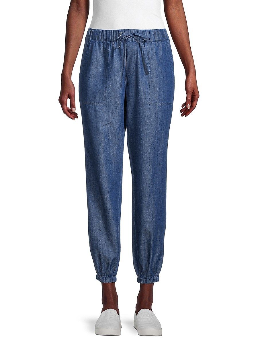 DKNY Women's Chambray Joggers - Dark Wash - Size M | Saks Fifth Avenue OFF 5TH