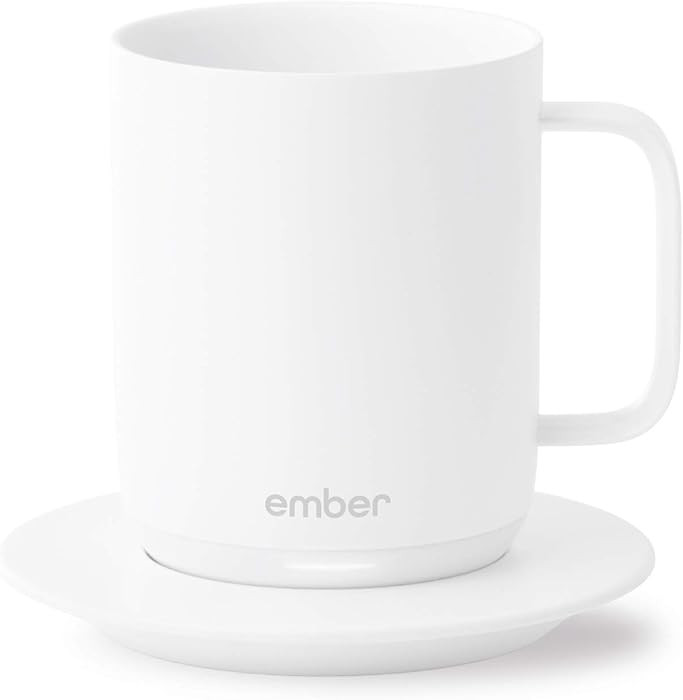 Ember Temperature-Control Smart Mug, 10 Ounce, 1-hr Battery Life, White - App-Controlled Heated C... | Amazon (US)