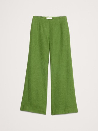 Mid-Rise Kick-Flare Linen Ankle Pant | Banana Republic (US)