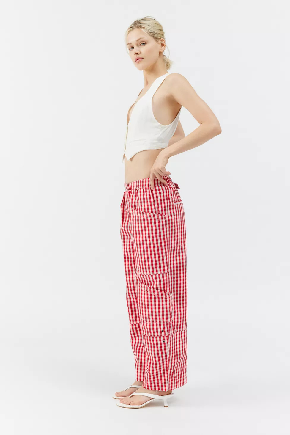 BDG Charlie Gingham Wide-Leg Pant | Urban Outfitters (US and RoW)