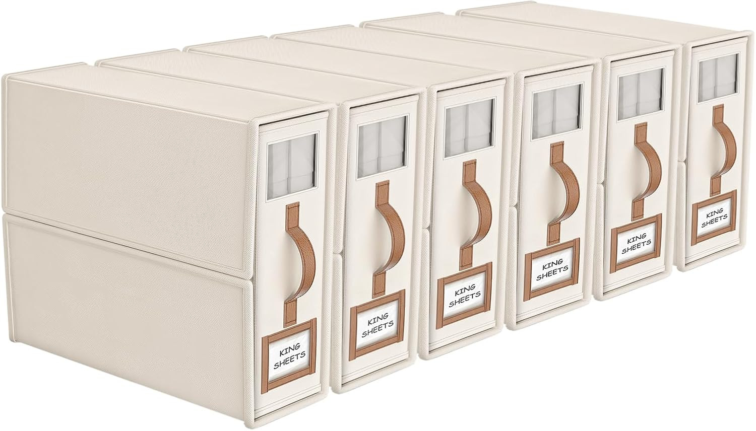 BigPonPon 6 Pack Bed Sheets Organizers And Storage (King Size),Foldable Sheet Organizer With Hand... | Amazon (US)