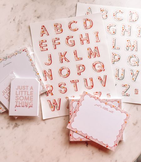 Joy Creative floral letter stickers and stationary 