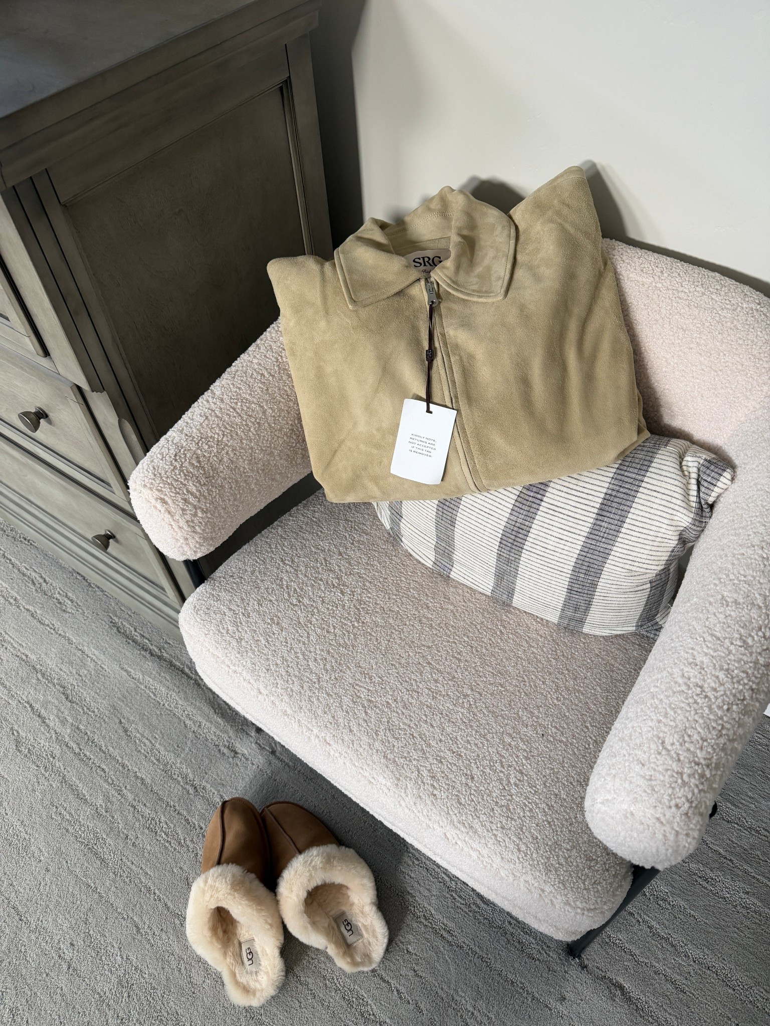 Suede quarter zip, Ugg house slippers