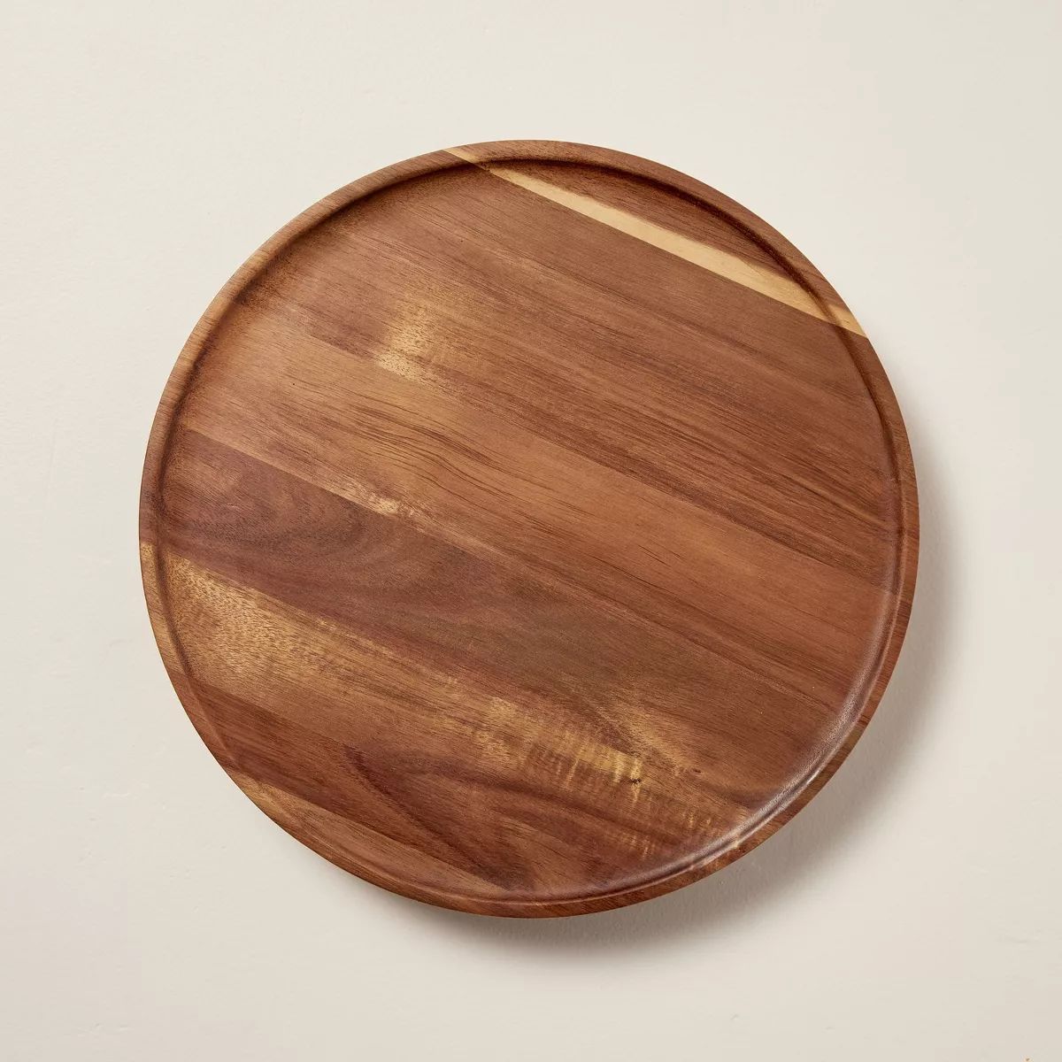 14" Wooden Pedestal Lazy Susan Brown - Hearth & Hand™ with Magnolia | Target