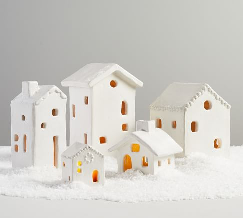 Handcrafted Ceramic Christmas Village Houses | West Elm (US)