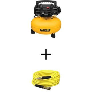 6 Gal. 165 PSI Electric Pancake Air Compressor with 50 ft. x 1/4 in. Air Hose | The Home Depot