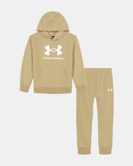 UA Big Logo Fleece Little Boys' Hoodie Set | Under Armour | Under Armour (US)
