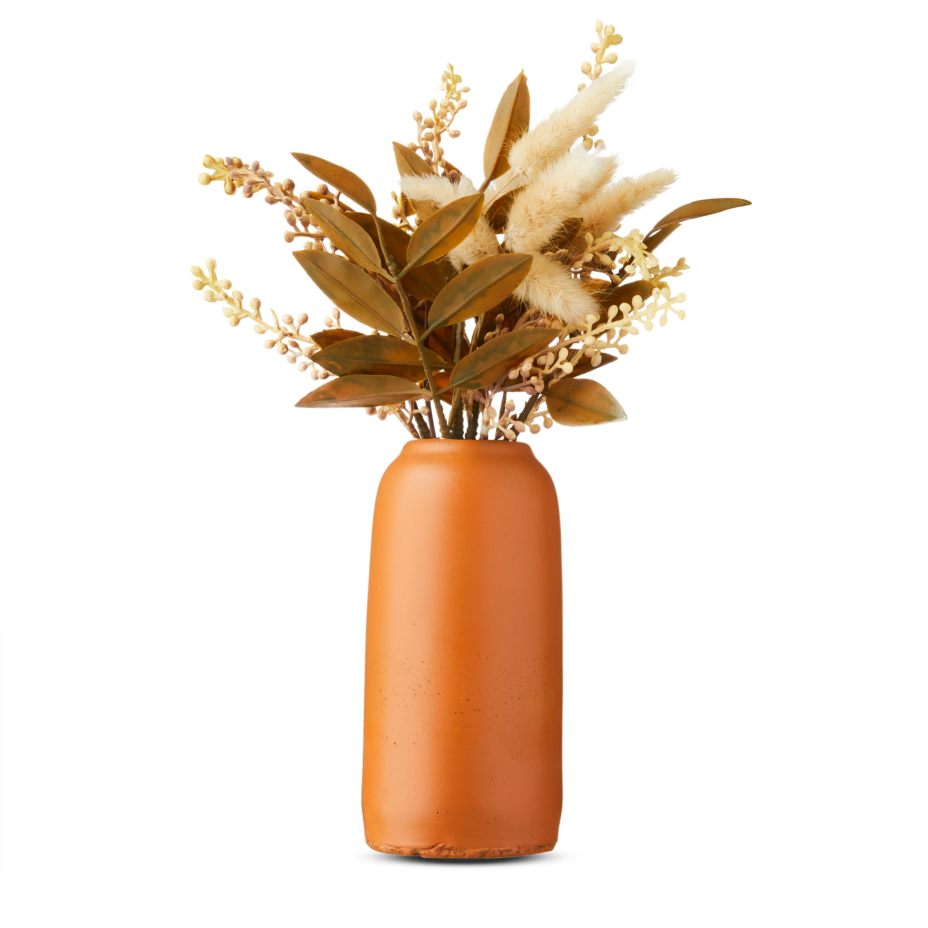 Harvest Terracotta Vase with Artificial Leaves & Foliage Indoor Table Decor, 12 in, Way To Celebr... | Walmart (US)