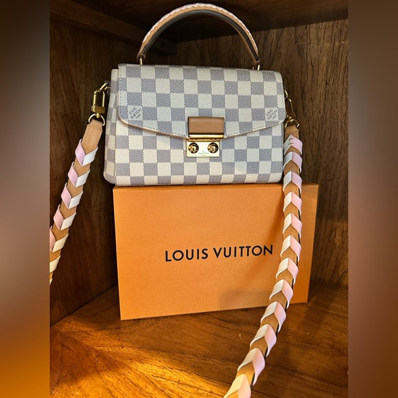 Perfect condition Louis Vuitton braided Croisette in Damier Azur. | Poshmark