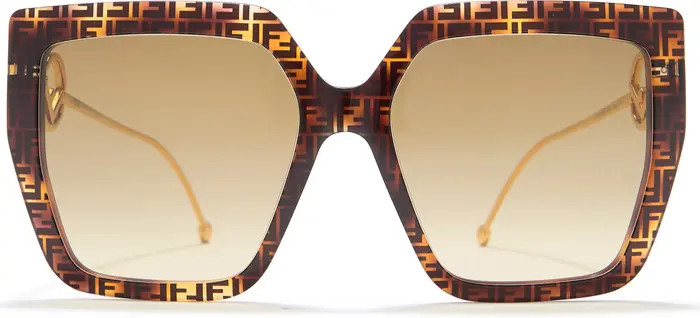 FENDI 56mm Oversized Square Sunglasses | Nordstromrack | Nordstrom Rack