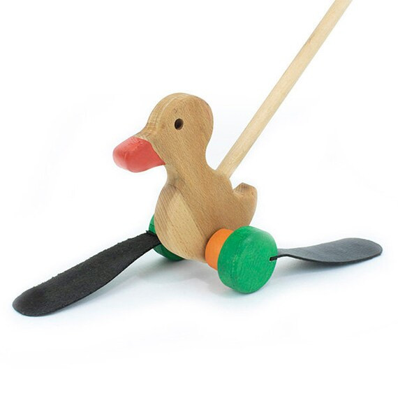 Waldorf Waddling Duck Push and  Pull Toy for Toddlers to Build Strenght and Burn Energy Baby Acti... | Etsy (US)