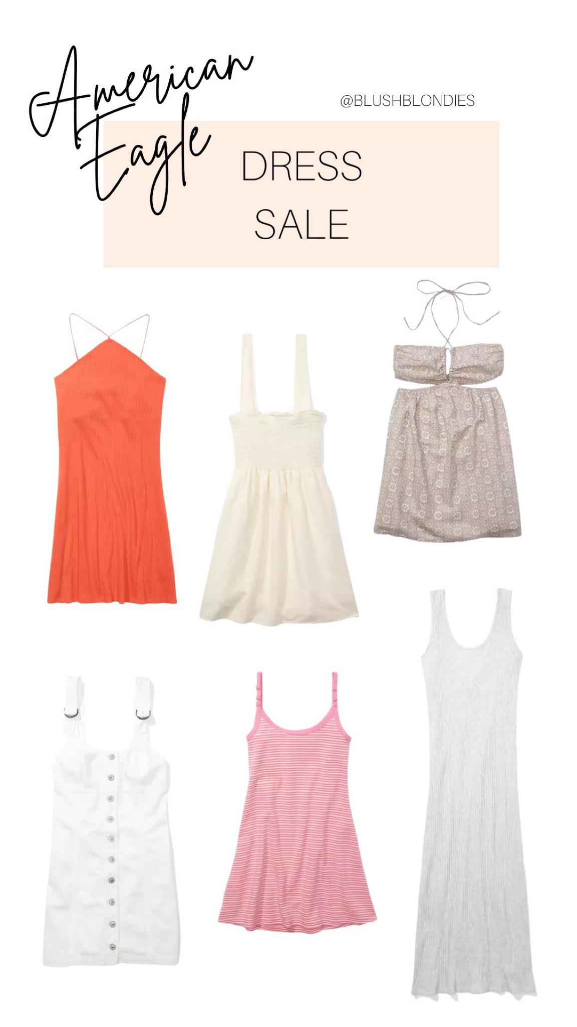 Great deals on the cutest spring & summer dresses at American Eagle! 

#LTKunder100 #LTKunder50 #LTKsalealert